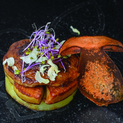 Recette hamburger de foie gras chaud aux cèpes de Michel Trama